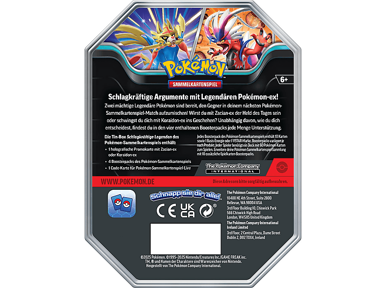 Thumbnail - POKEMON 10887 PKM TIN 121 KORAIDON Sammelkartenspiel