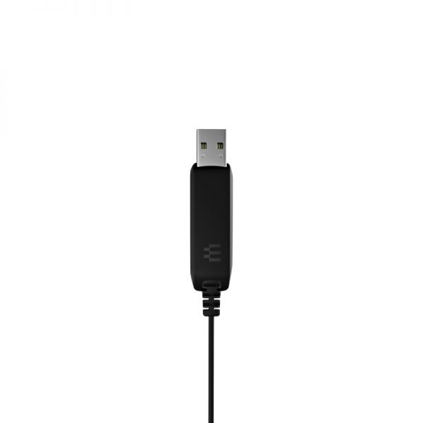 Cable adaptador USB a USB-C negro.