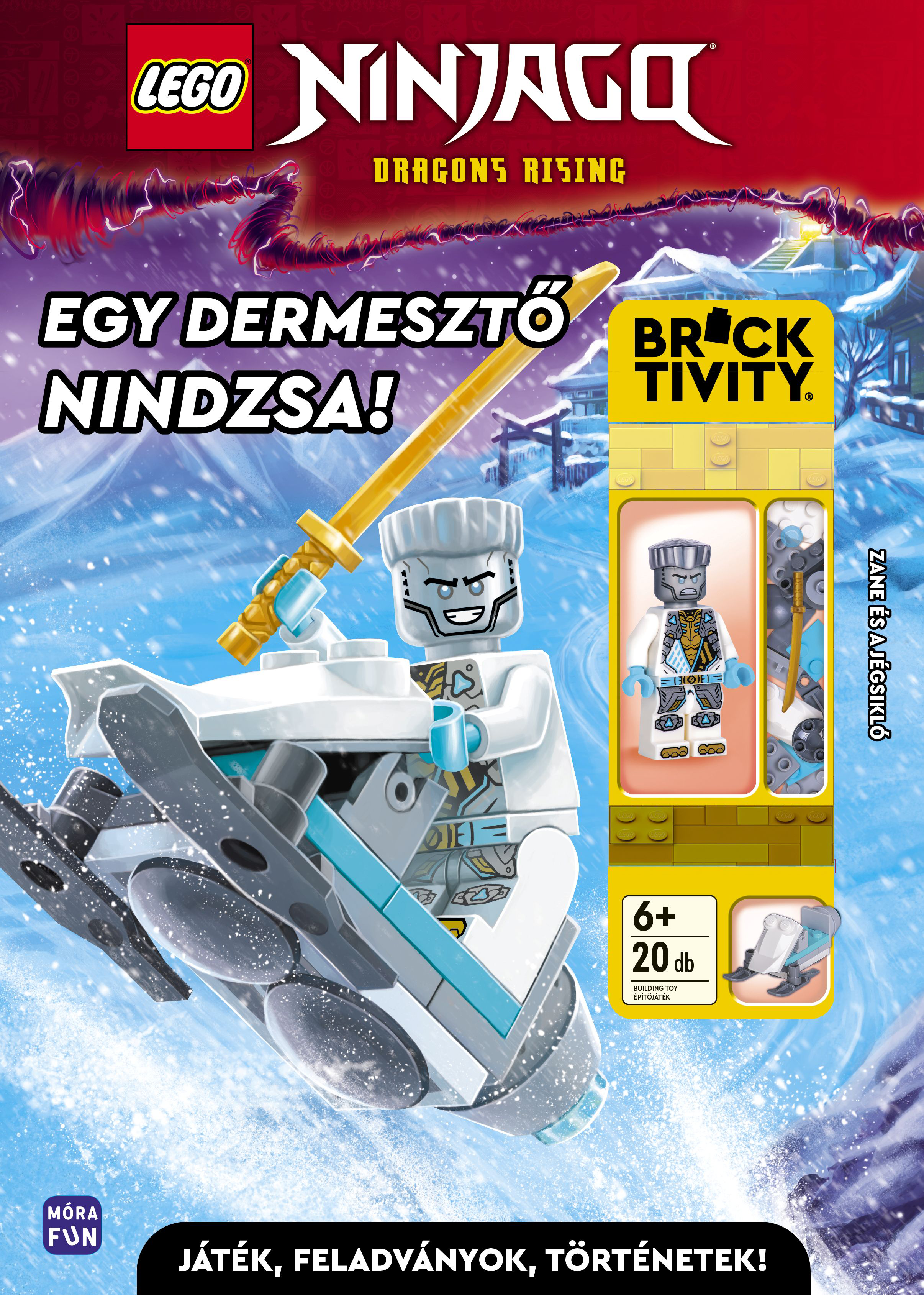 Móra Kiadó - LEGO Ninjago Egy dermesztő nindzsa + ajándék Zane és a jégsikló minifigurával