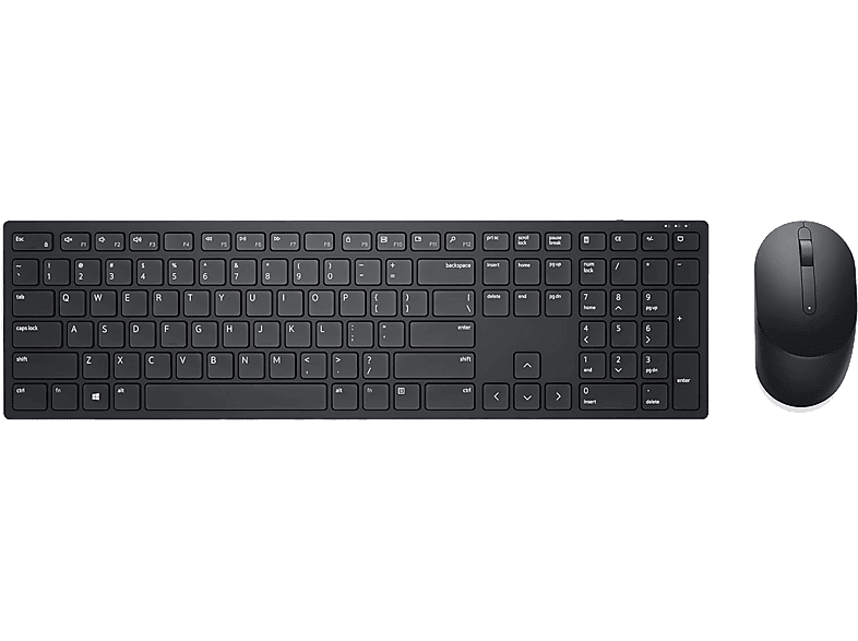 Pack Teclado + Ratón - Dell KM5221W, Inalámbrico, Silencioso, 12 Teclas programables, Negro
