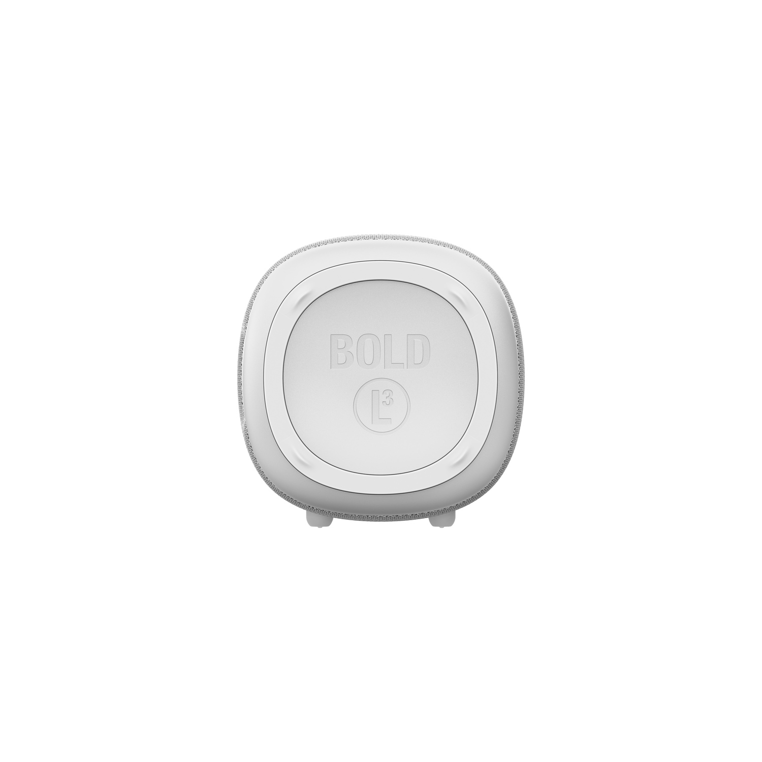 White speaker with 'BOLD L3' text. White background.