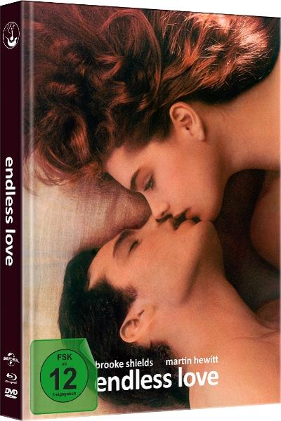 DVD-Cover mit küssendem Paar, Text 'endless love'. Grüne Bewertung links.