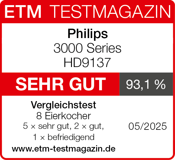 ETM Testmagazin-Cover, Philips 3000 Serie, mit Sehr Gut Bewertung.
