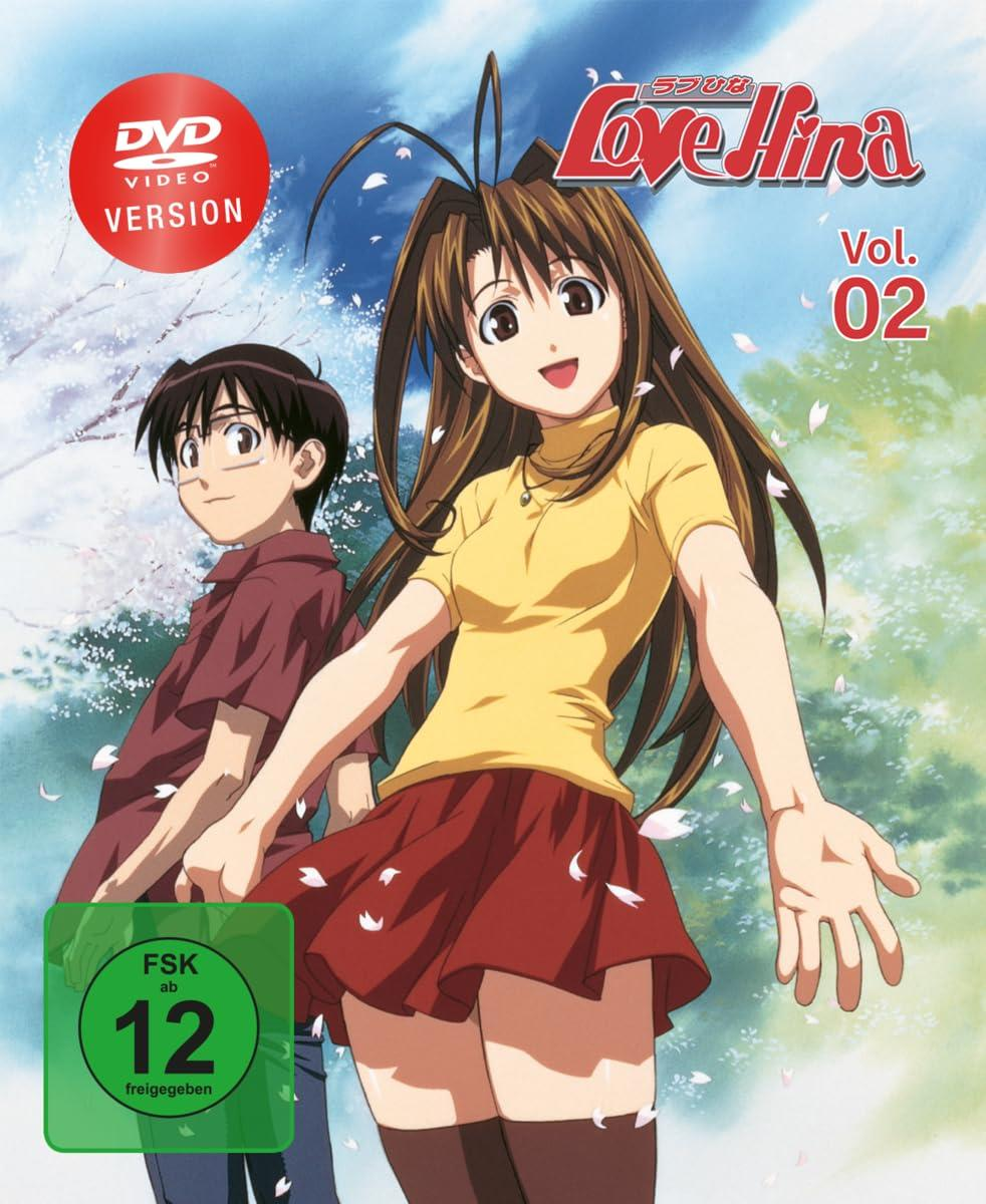 Anime-DVD-Cover: zwei Charaktere, ein Mädchen mit langen Haaren und ein Junge, mit blauem Himmel.