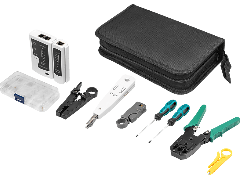 DIGITUS DN-94027 Netzwerk-Werkzeugset; Netzwerk-Werkzeugset----Netzwerk-Werkzeugset
