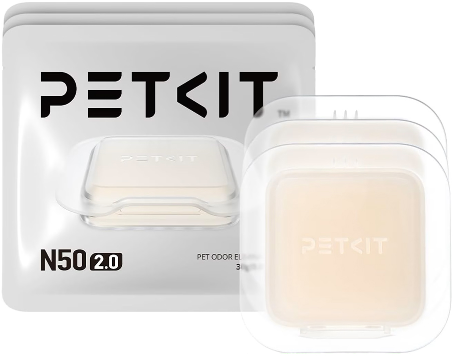 Confezioni di eliminatore di odori per animali domestici PETKIT N50 2.0, con il marchio visibile.