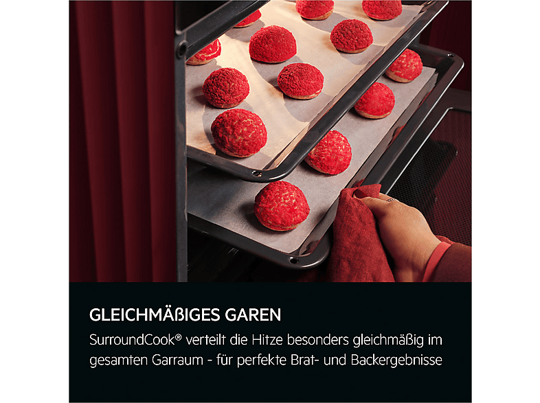 AEG OU5PE40SM 5000 SurroundCook® Herd mit Pyrolytische Selbstreinigung (72 l, Schwarz, Edelstahl mit Antifingerprint, 594 mm breit, A++) — Foto 3 von 5