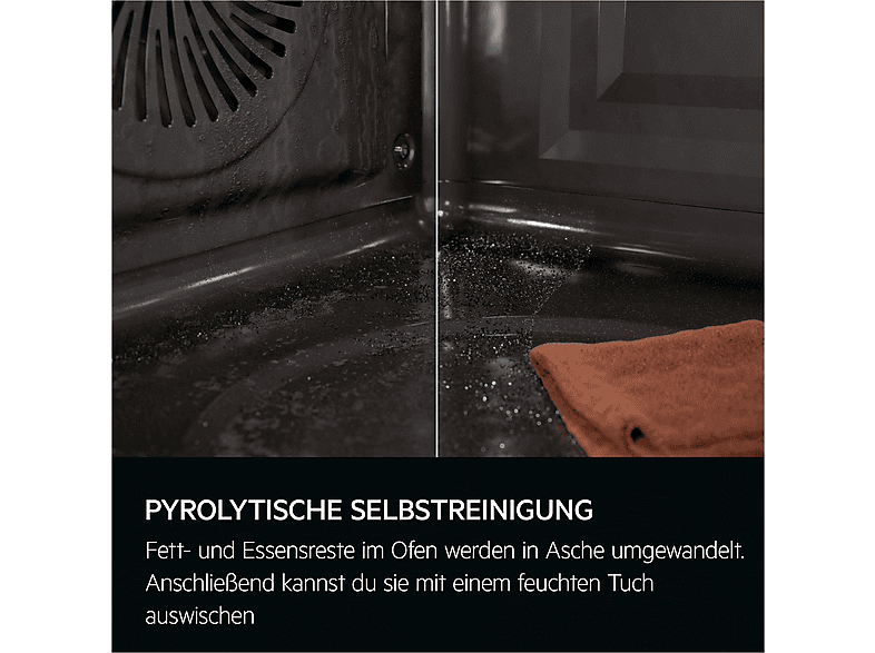 AEG OU5PE40SM 5000 SurroundCook® Herd mit Pyrolytische Selbstreinigung (72 l, Schwarz, Edelstahl mit Antifingerprint, 594 mm breit, A++) — Foto 4 von 5