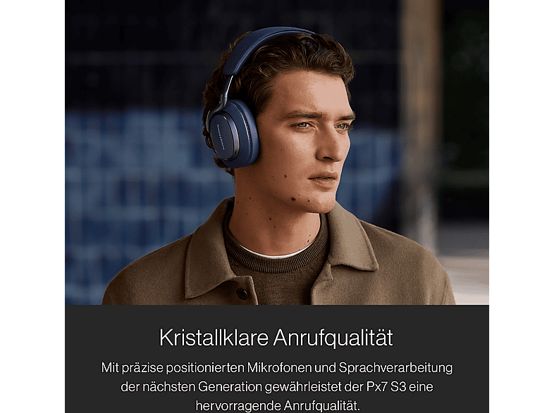 BOWERS & WILKINS Px7 S3, Over-ear Kopfhörer Bluetooth Indigo Blue