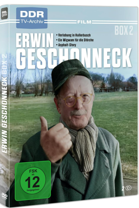 Erwin Geschonneck DVD-Box-Set mit dem Schauspieler, der einen Daumen hochzeigt.