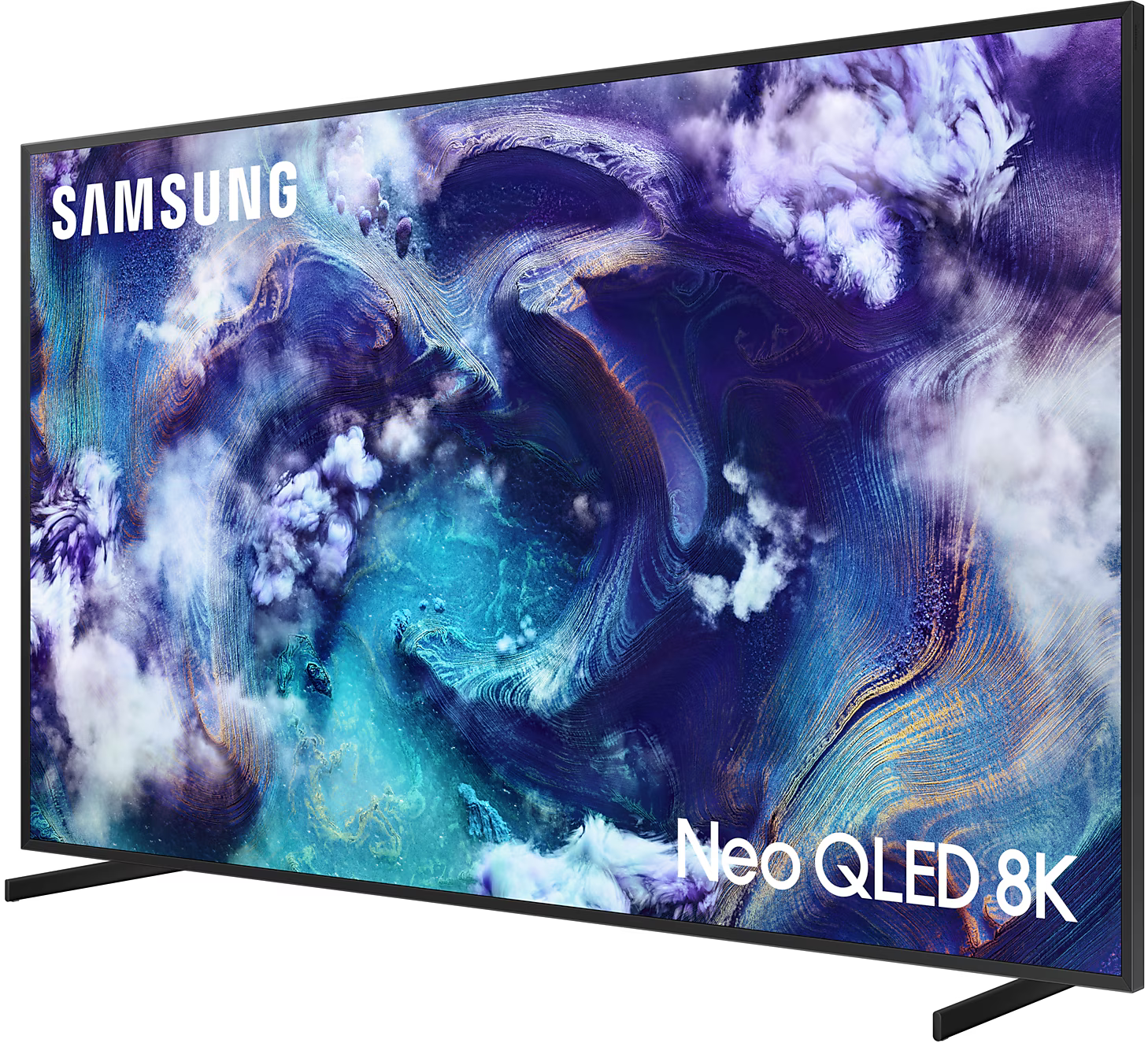 Egy nagy Samsung Neo QLED 8K televízió.