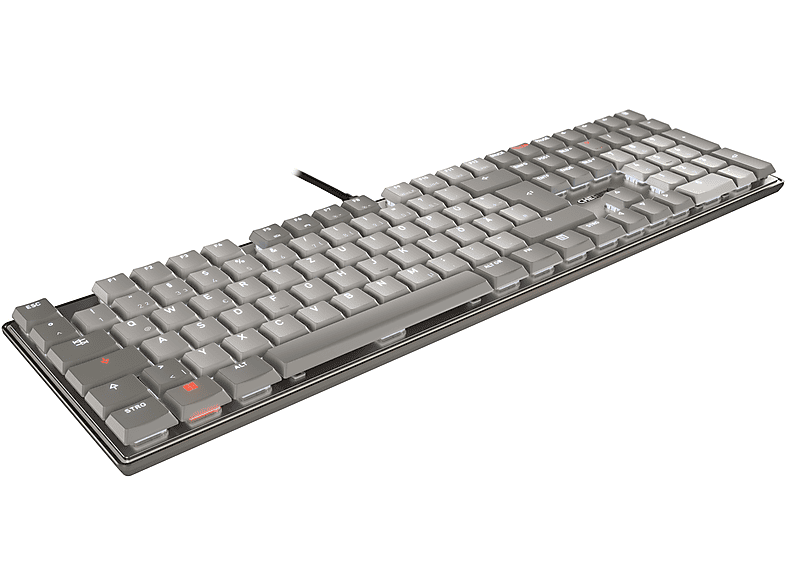 Thumbnail - CHERRY KC 500 MX LP, Tastatur, Mechanisch, Cherry Low Profile, Kabelgebunden, Grau