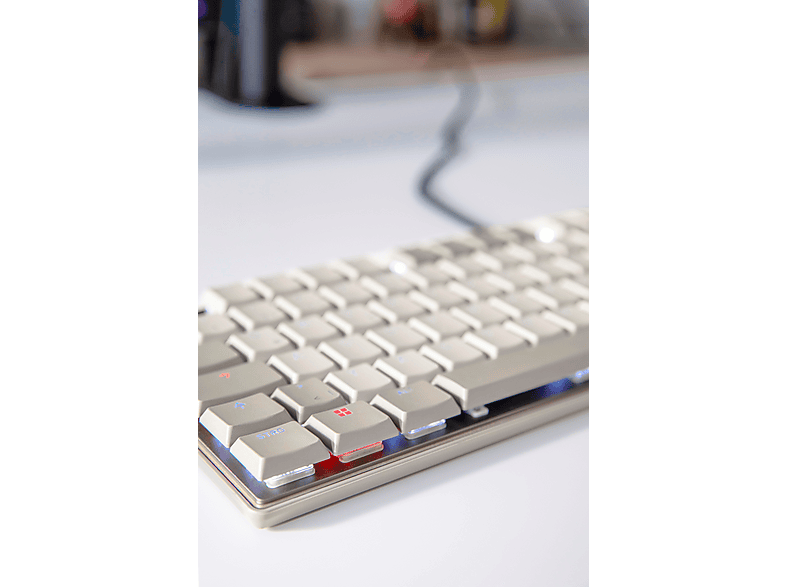 Thumbnail - CHERRY KC 500 MX LP, Tastatur, Mechanisch, Cherry Low Profile, Kabelgebunden, Grau