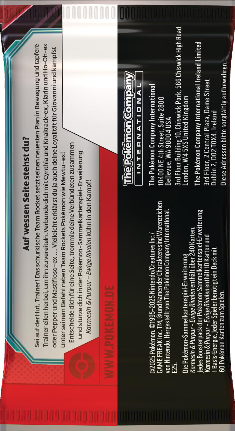 Pokémon TCG Boosterpack mit Text auf Deutsch.