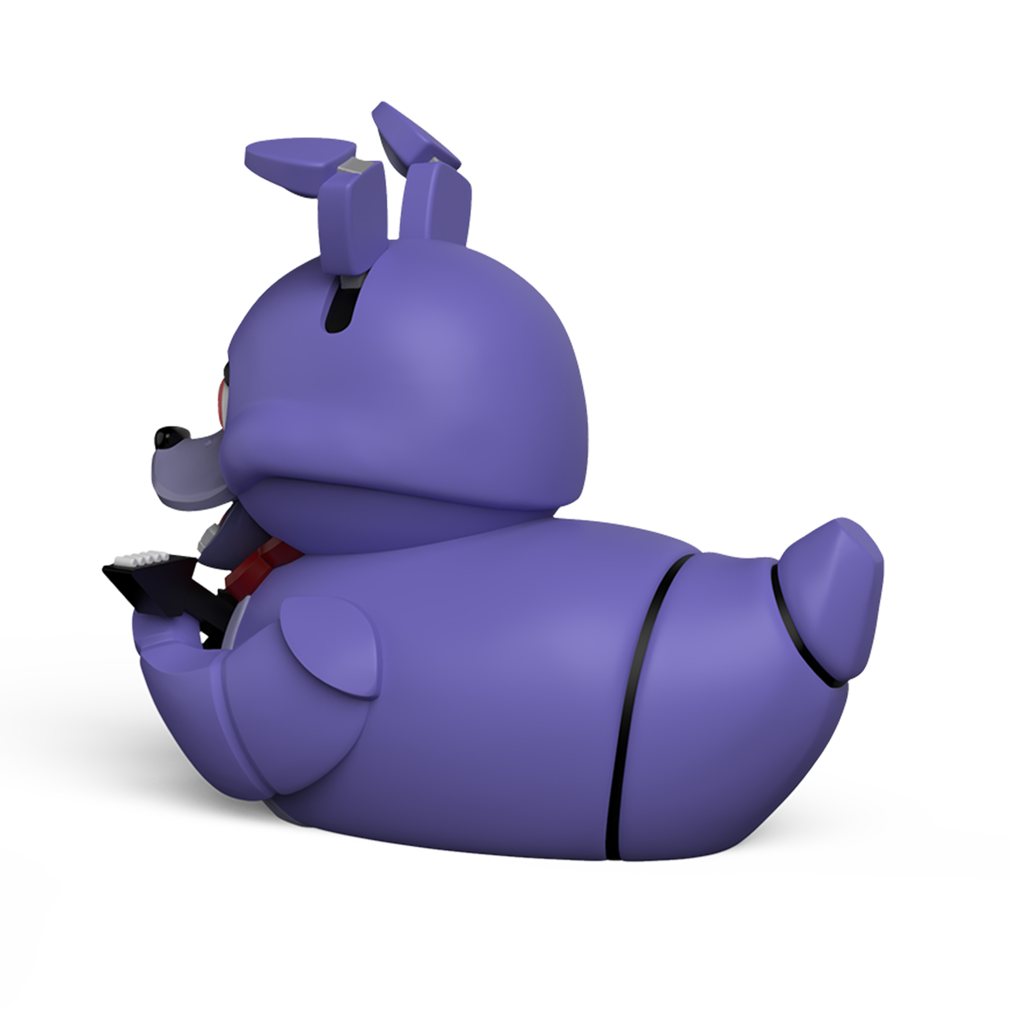 Bonnie a Five Nights at Freddy's-ből, kacsa alakban, fehér háttérrel.