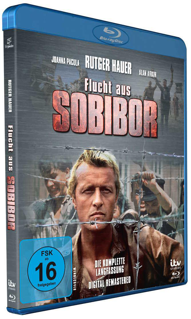 Blu-ray-Disc-Cover mit einem Mann hinter Stacheldraht.