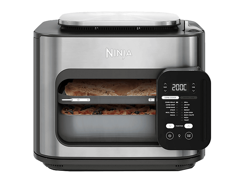 Mini horno - Ninja Combi 12 en 1, 1780 W, l, Multicocina, y freidora de aire, funciones, Cocción rápida, Gris
