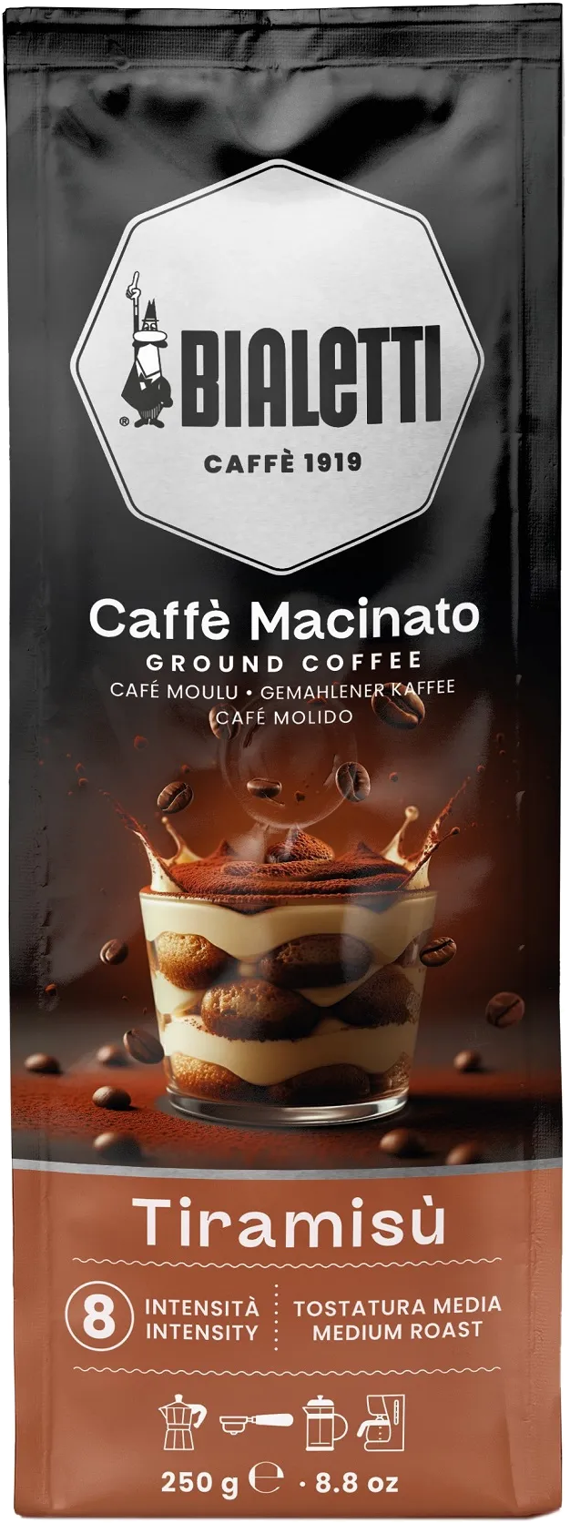 BIALETTI Caffe Macinato Tiramisu általános őrölt kávé 250g