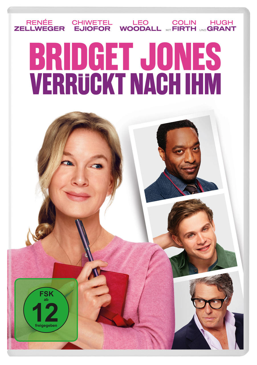 DVD-Cover: Bridget Jones, drei Kopfbilder von Männern und der Titel.