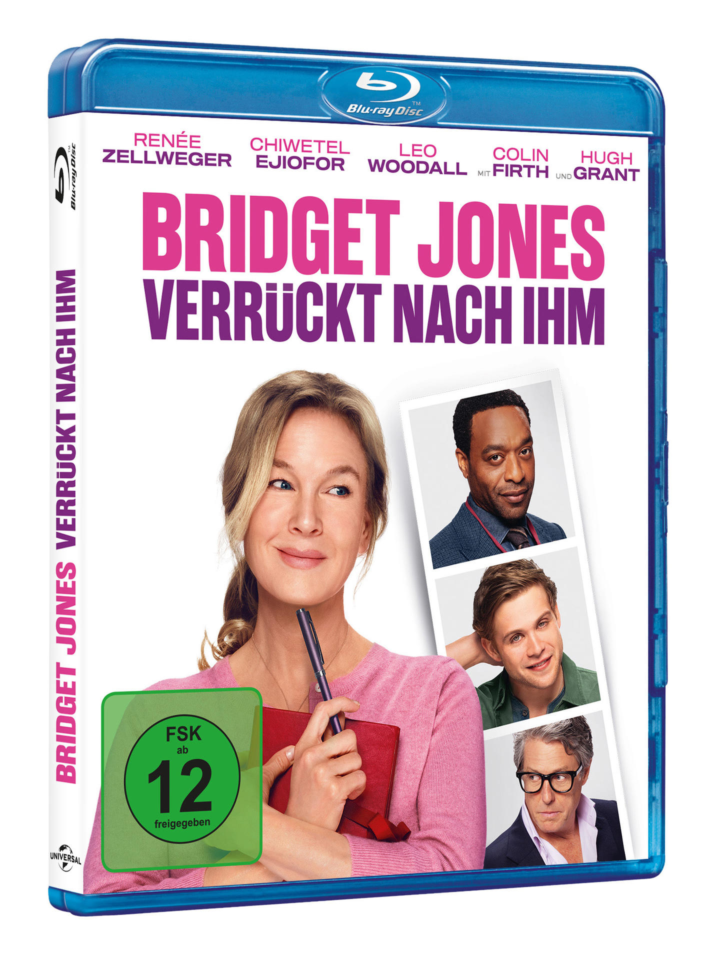 Ein DVD-Cover des Films 'Bridget Jones: Verrückt nach ihm' mit Schauspielern.
