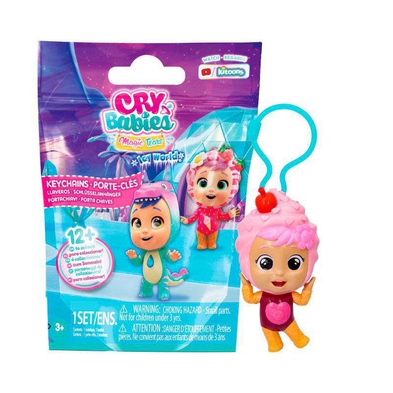 Bunte Verpackung mit einer Babypuppe und Text.