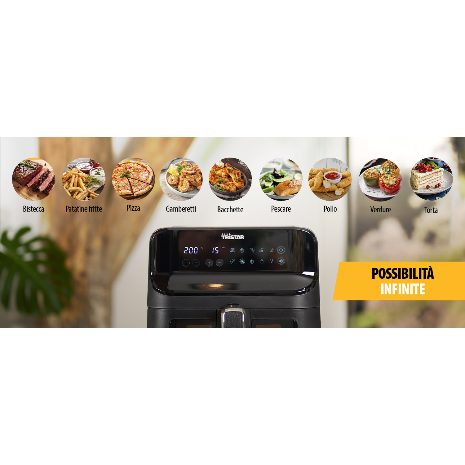 Tristar FR-6999 XXL Friggitrice Aria Sano & Gusto | 6L 1700W Nero
