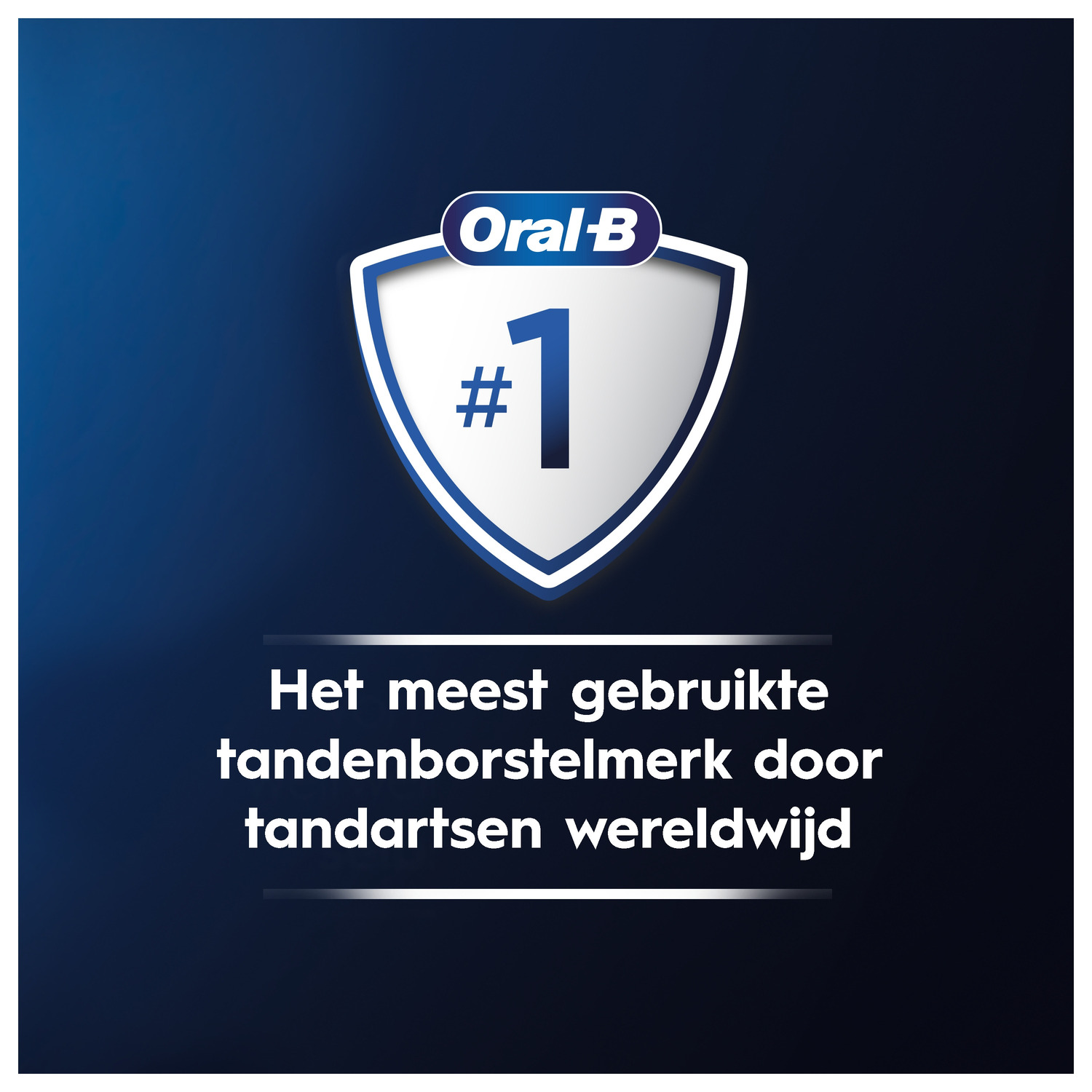 An Oral-B logo with the words: "#1 Used by dentists worldwide".