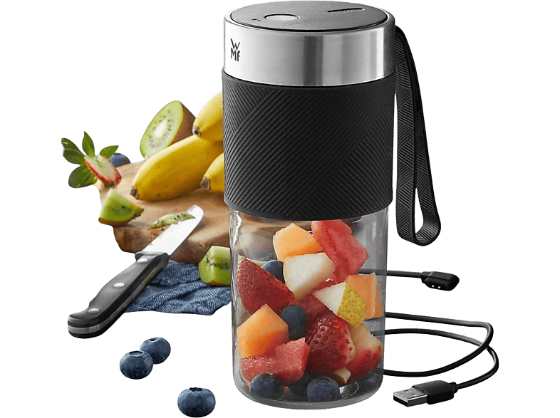 WMF 0416700011 Küchenminis Smoothie-Mixer (Silber, 300 ml)