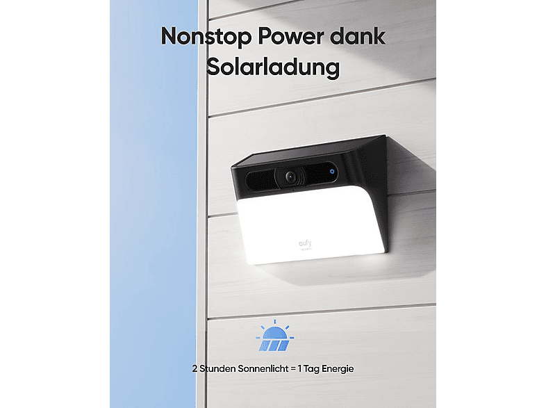 Anker Eufy S120 Solar-Wandleuchte mit, Überwachungskamera (Anzahl Kameras: 1, für Außen, Nachtsichtfunktion, Weiß) — Foto 5 von 5