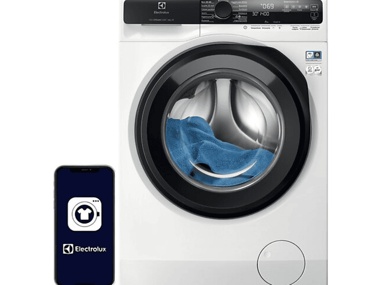 ELECTROLUX EW7F5482CP SteamCare 700 AbsoluteCare 8 kg 1400 obr SteamRefresh SmartSelect QuickCare 69' Connected+