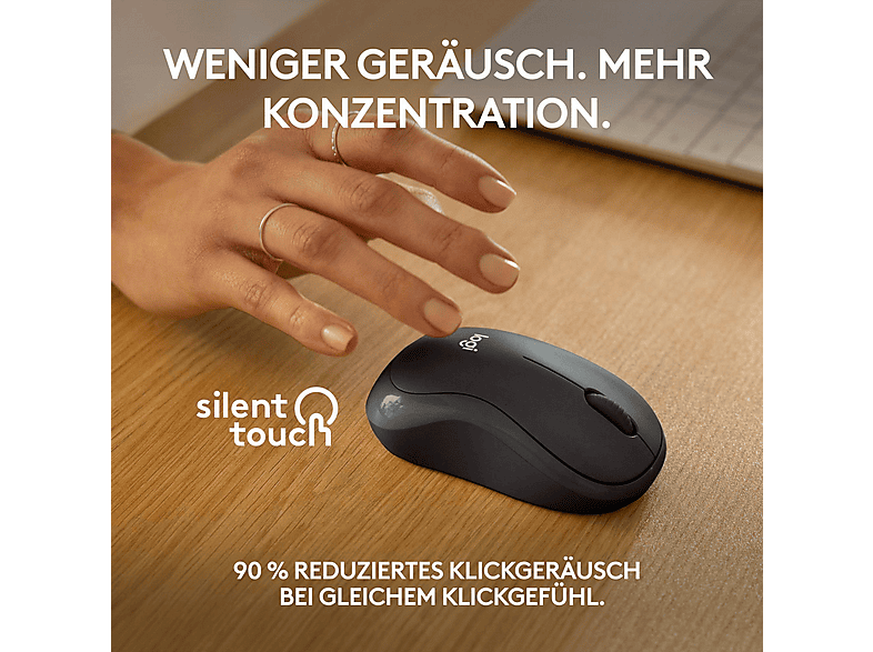 Thumbnail - LOGITECH - B2B M240 Silent für PC, Mac, Laptop und Tablets, kabellose bluetooth, Graphite