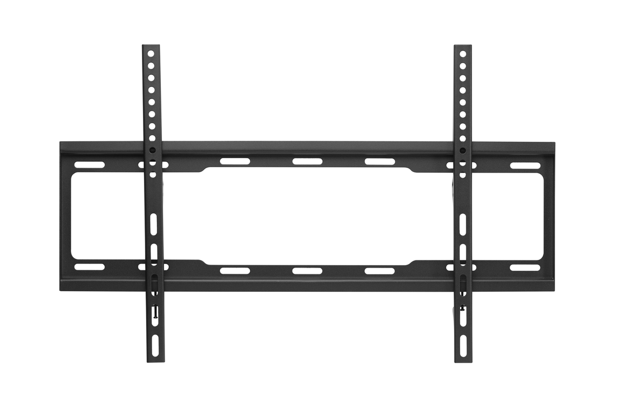 Un soporte de TV negro.