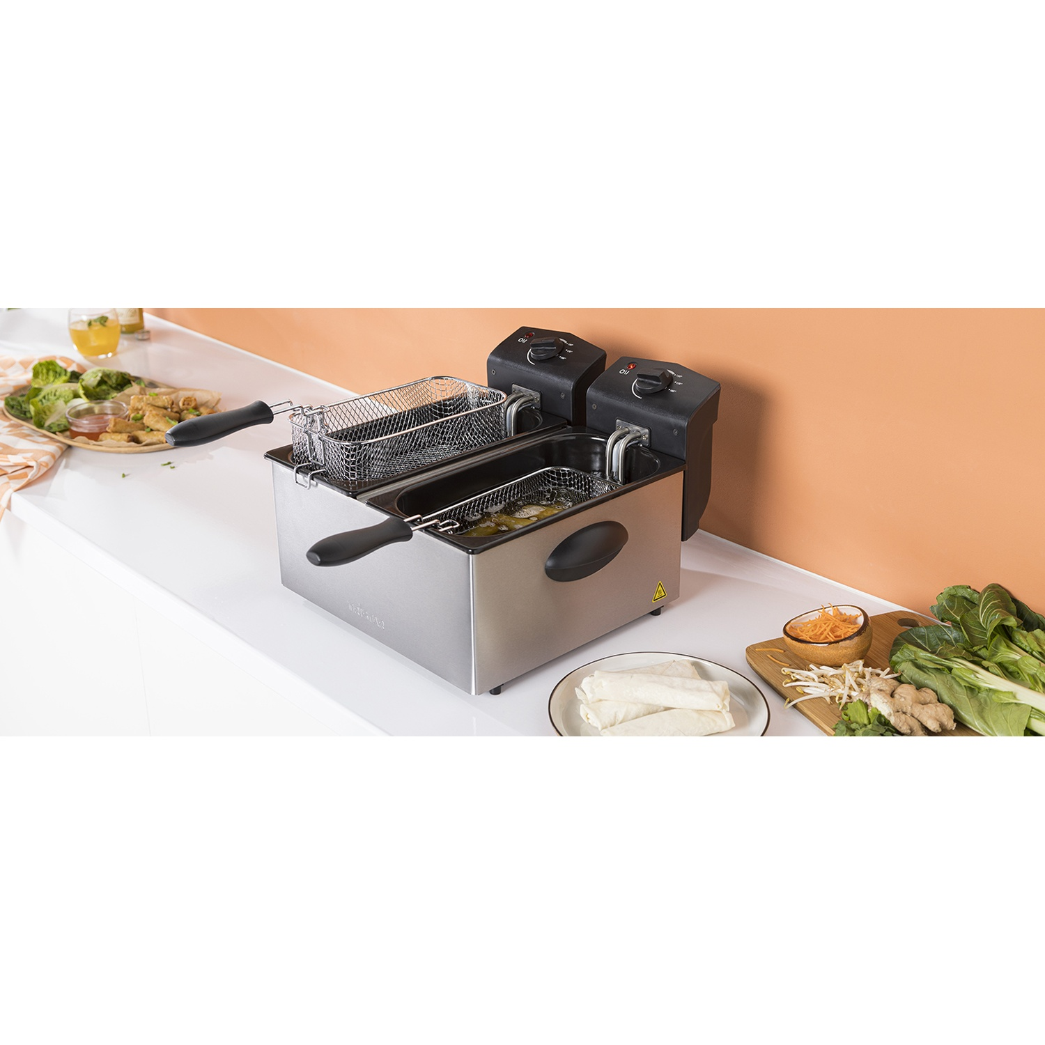 TRISTAR FR-6937 FRIGGITRICE DOP. FRIGGITRICE, capacità 1,2 l, Max potenza 3600 W, ACCIAIO / PLASTICA NERA