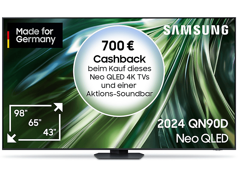 SAMSUNG GQ85QN90D Mini LED / Neo QLED TV (Flat, 85 Zoll / 214 cm, UHD 4K, SMART TV, Tizen)