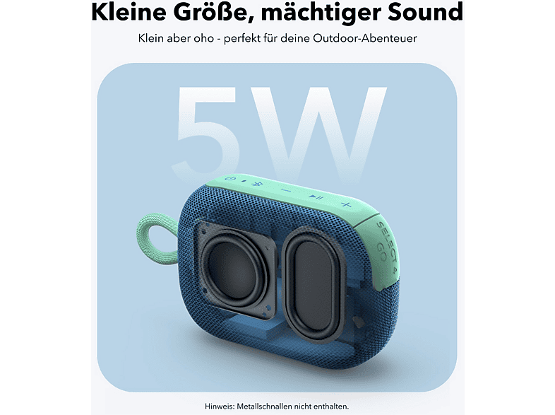 Anker soundcore Select 4 Kleiner Lautsprecher mit kräftigem Sound, Blau; Bluetooth Lautsprecher — Foto 2 von 5