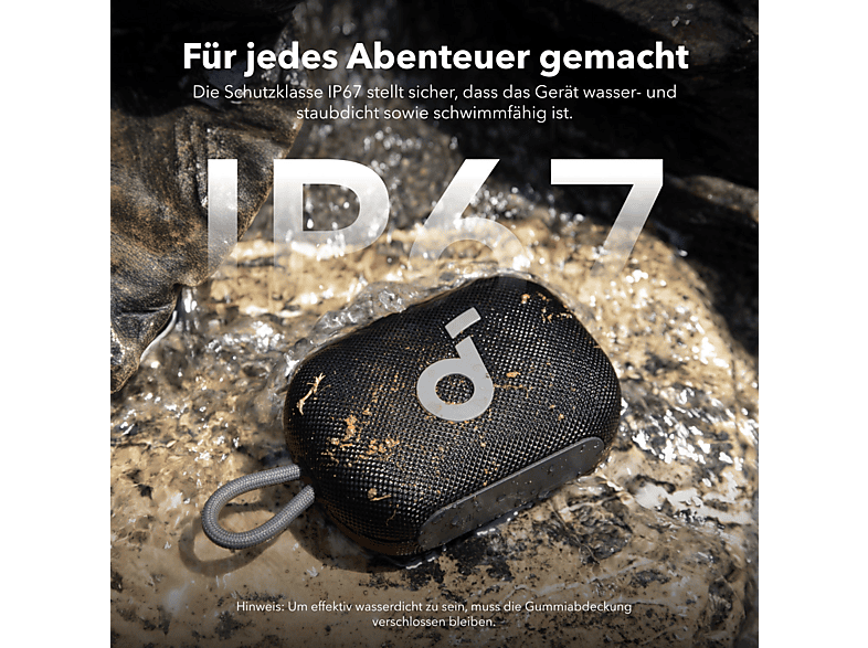 Anker soundcore Select 4 Kleiner Lautsprecher mit kräftigem Sound, Schwarz; Bluetooth Lautsprecher — Foto 3 von 4