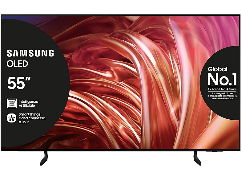 SAMSUNG QE55S85DAEXZT TV OLED, SMART TV, 55 ", Processore NQ4 AI Gen2, Nero, Classe G
