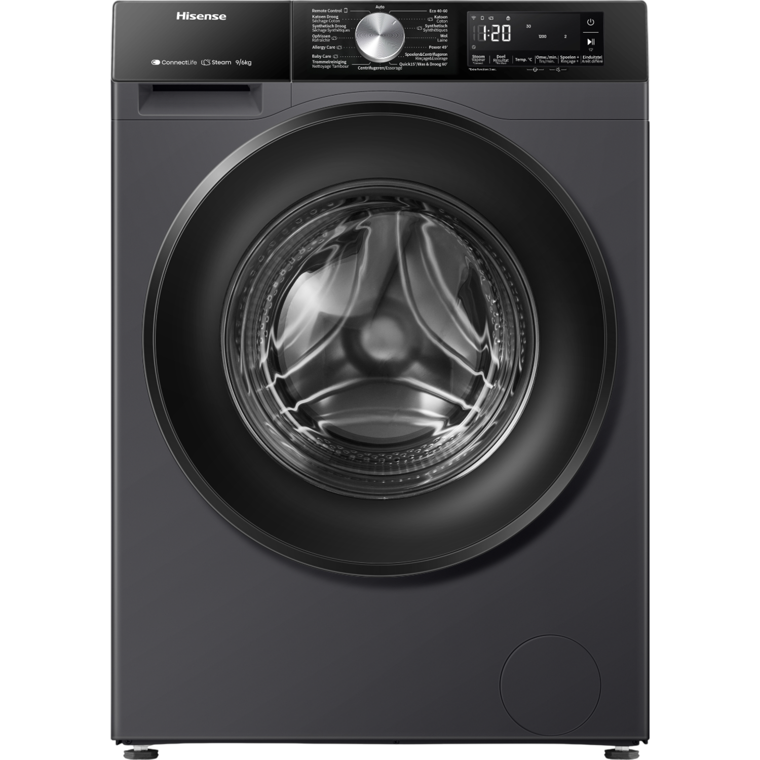 Hisense WD3s9043bb3 - Was-droogcombinatie 9 Kg + 6 1400 Rpm 72 Db