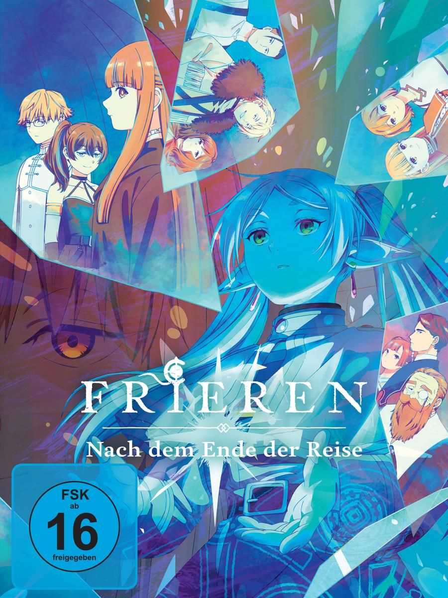 Cover von "Frieren: Nach dem Ende der Reise" mit Animefiguren und FSK 16-Siegel.