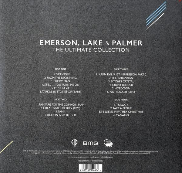 Album borító Emerson, Lake & Palmer, The Ultimate Collection dalai listájával.