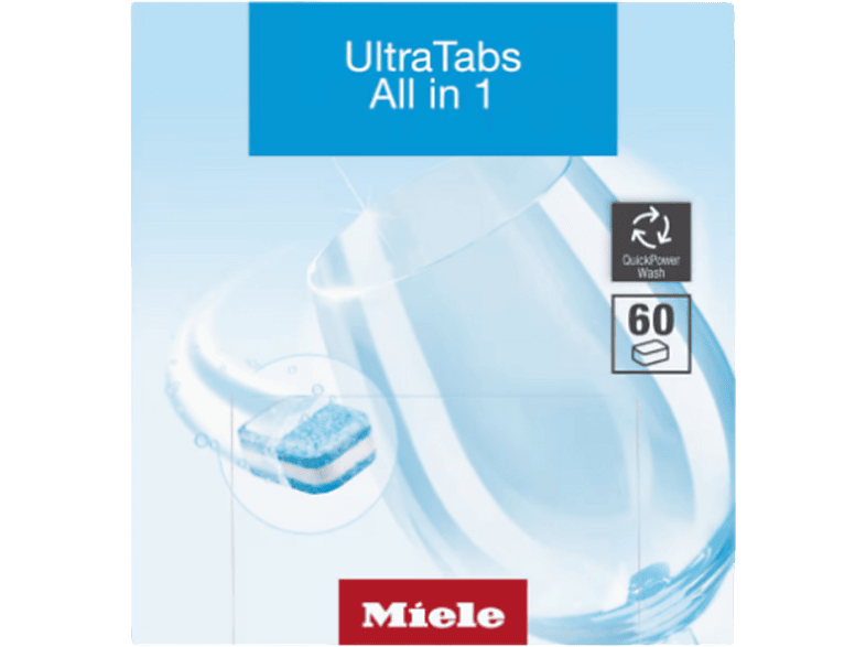 Miele UltraTabs All in 1 Tablettes Lave-vaisselle 60 Pièces