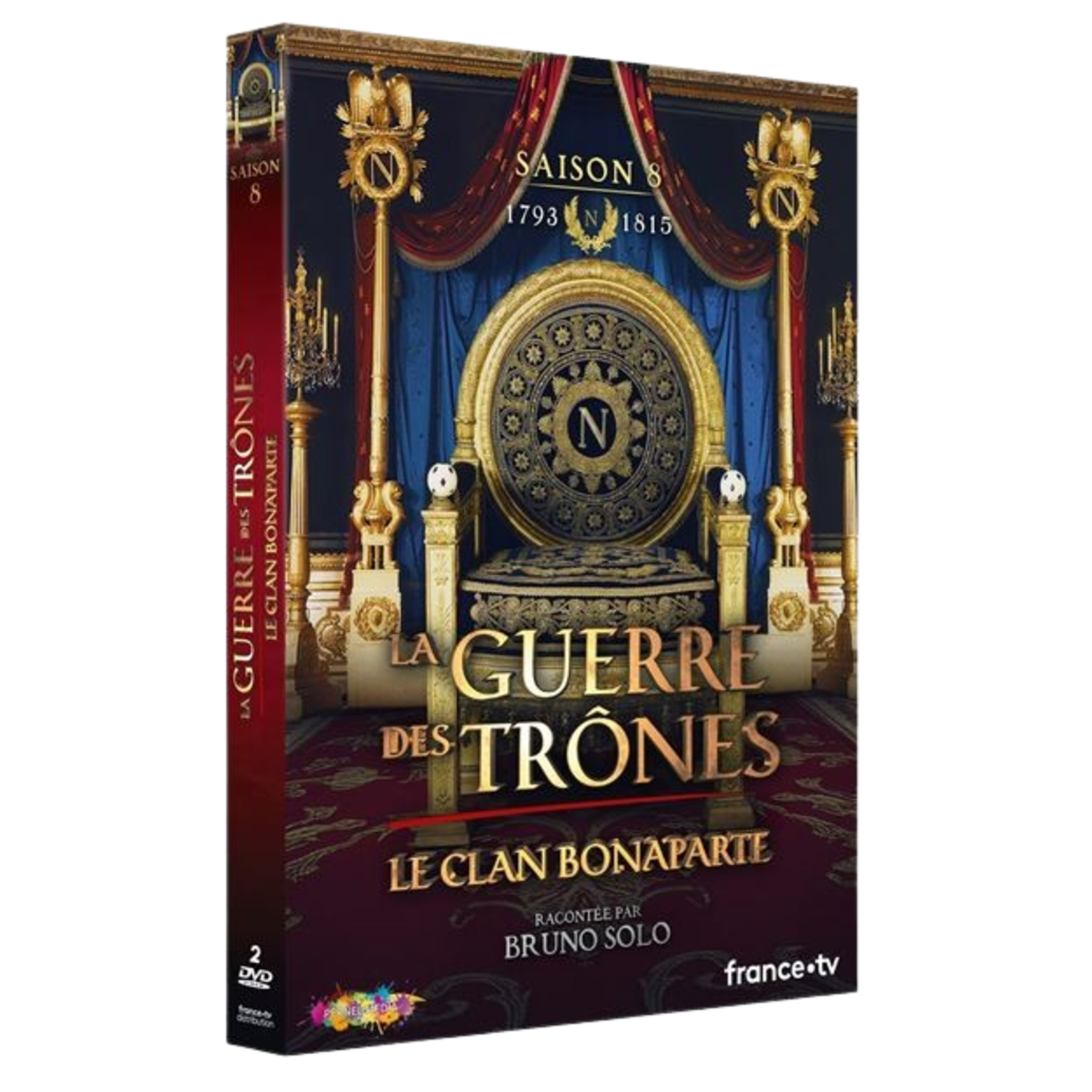 DVD-hoes voor 'La Guerre des Trônes: Le Clan Bonaparte', seizoen 8.