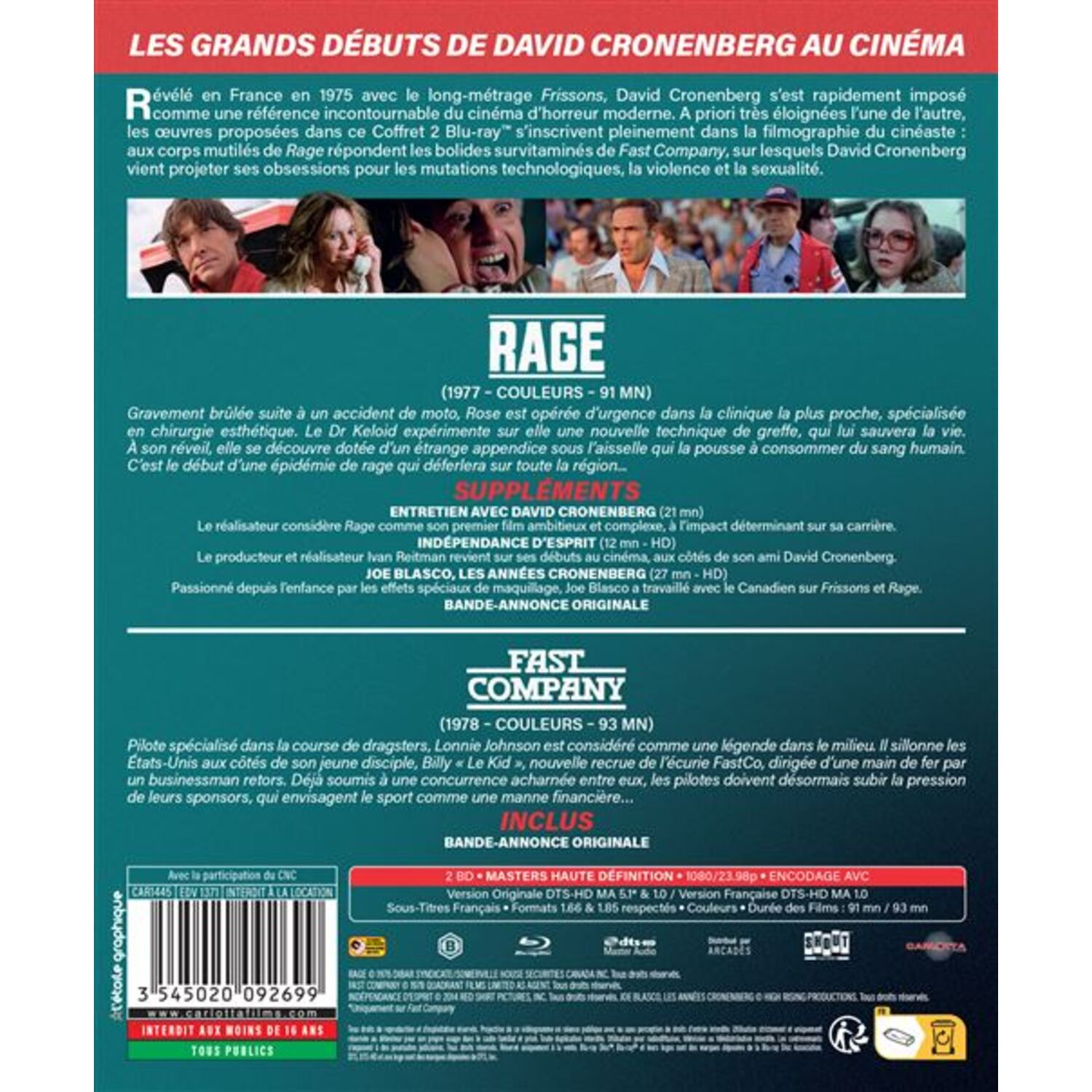 Pochette DVD du film Rage.