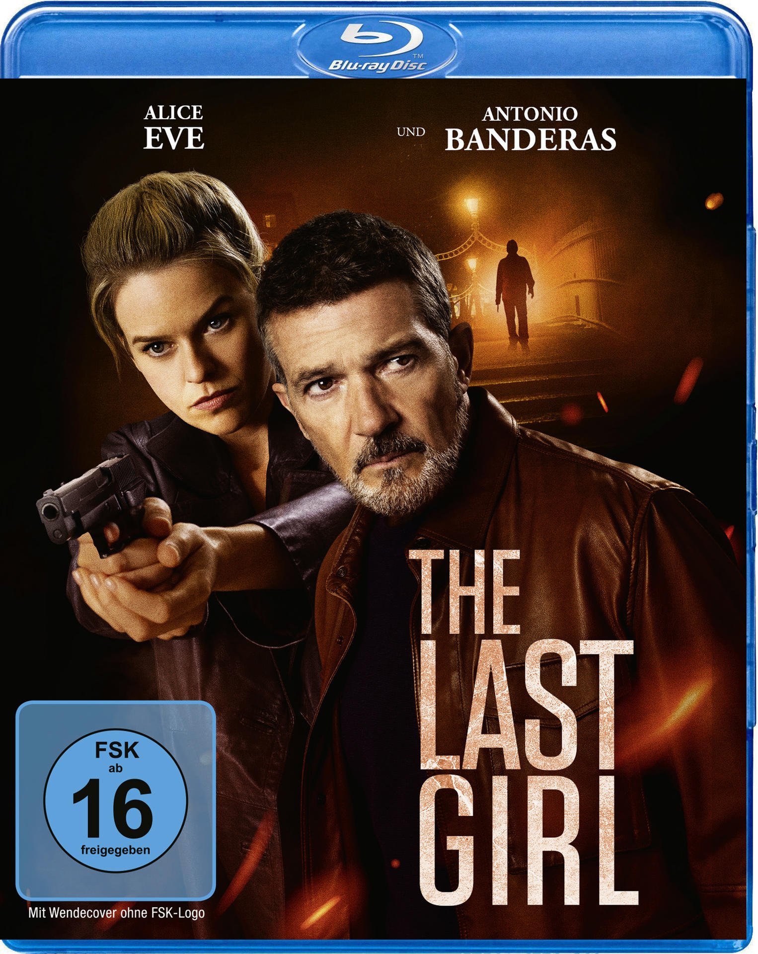 Filmcover. Alice Eve und Antonio Banderas mit einer Waffe. Text: 'THE LAST GIRL'.