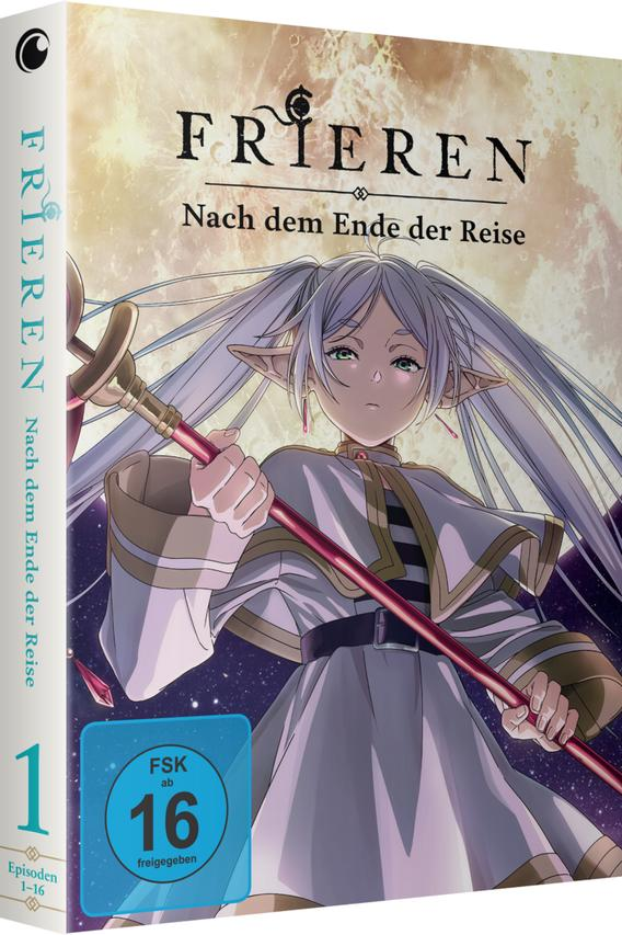 Anime-DVD-Hülle mit einer Frau, die einen Stab hält.
