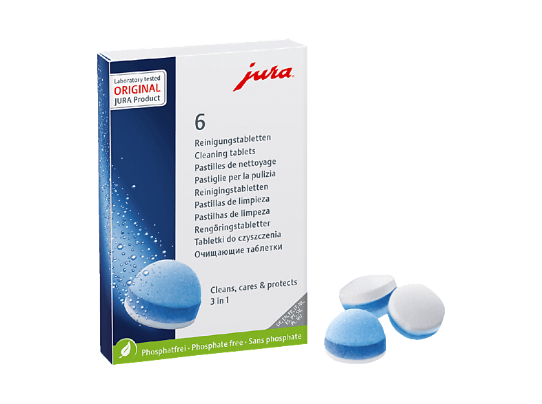 JURA 24225 3-Phasen-Reinigungstabletten Blau/Weiß