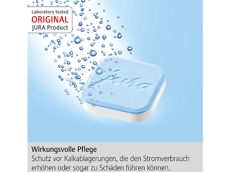 JURA 61848 2-Phasen-Entkalkungstabletten Weiß/Blau