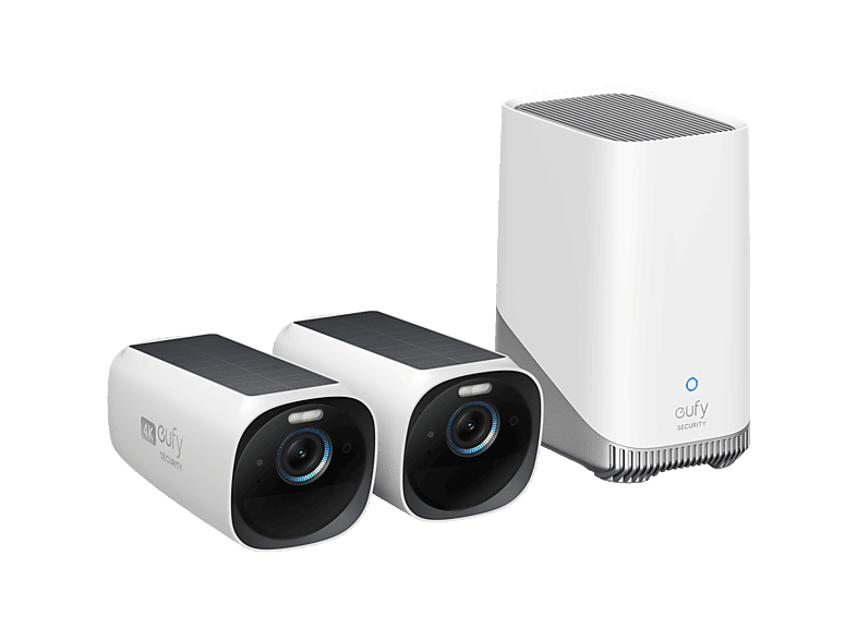 Anker Eufy eufyCam S330 Kit, Überwachungskamera (Anzahl Kameras: 2, für Außen, Nachtsichtfunktion, Weiß)