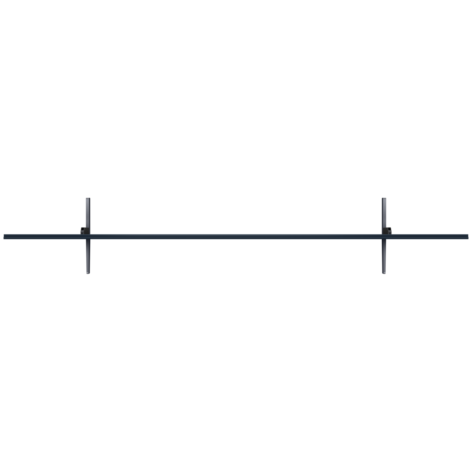 A black bar with two vertical posts at the ends, connected by a horizontal line.