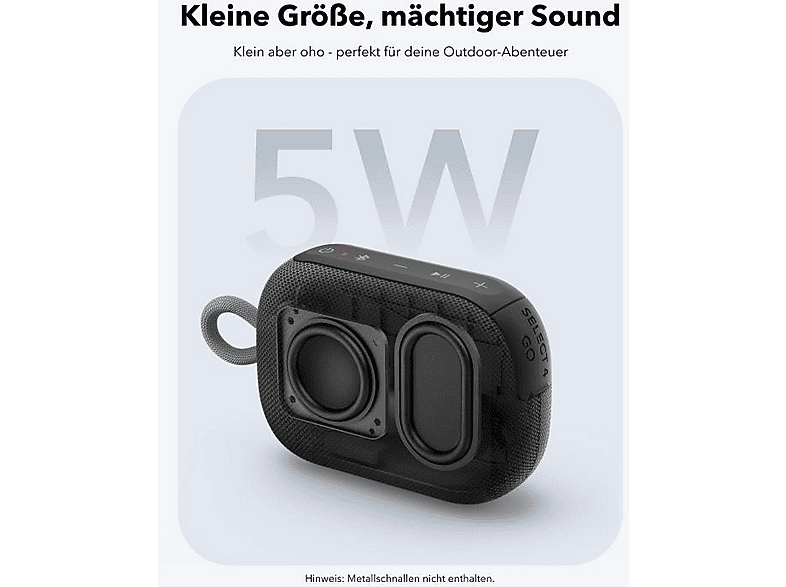 Thumbnail - SOUNDCORE BY ANKER Select 4 Go, Bluetooth Lautsprecher, Schwarz, Wasserfest
